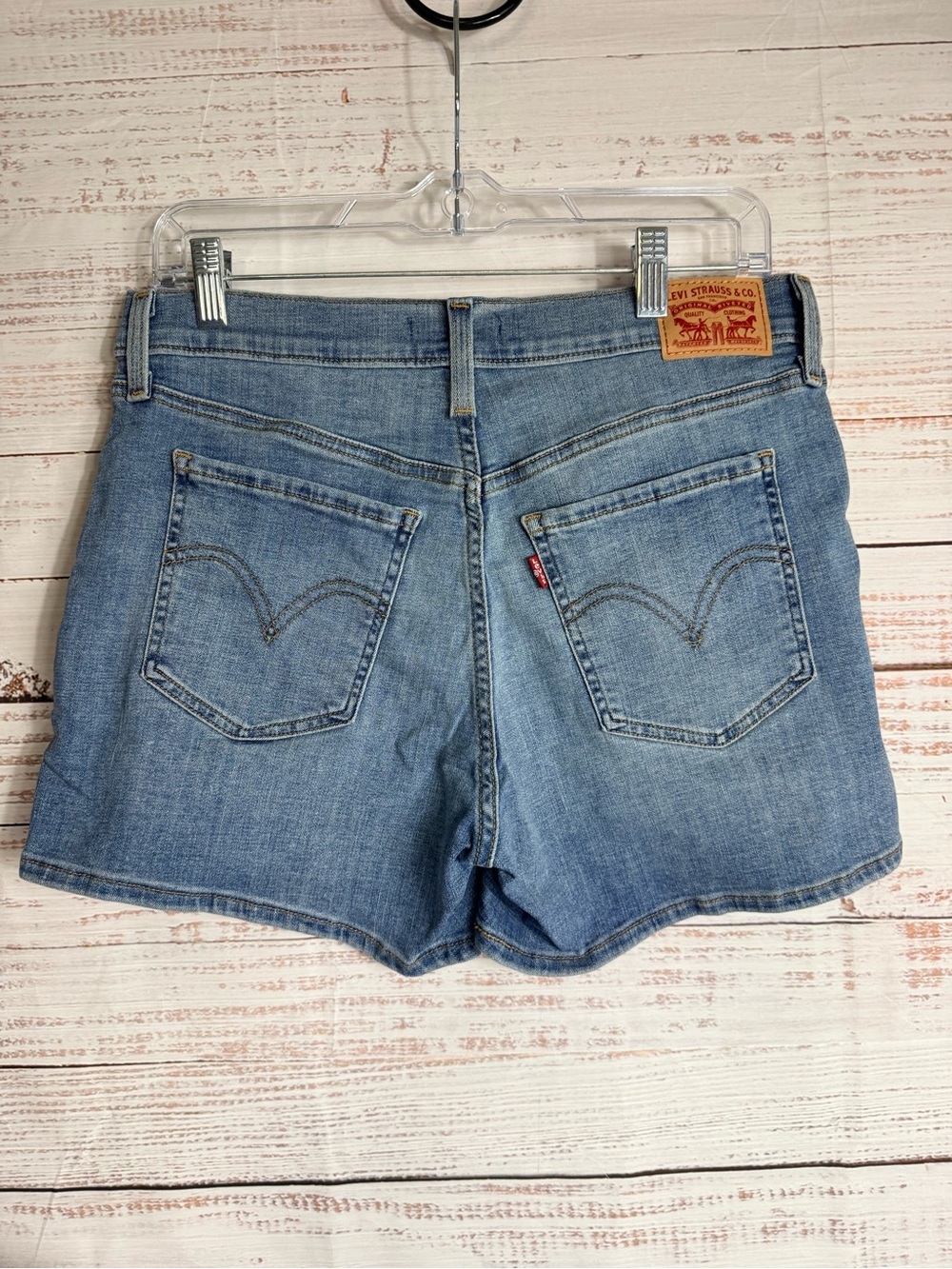 Levi's Light Blue Denim Mid-Length Shorts